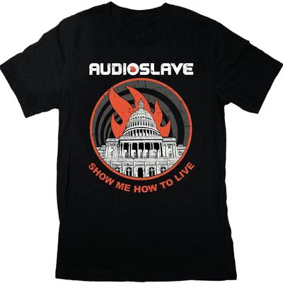 Редкая хлопковая мужская футболка унисекс группы Audioslave, все размеры 11D284