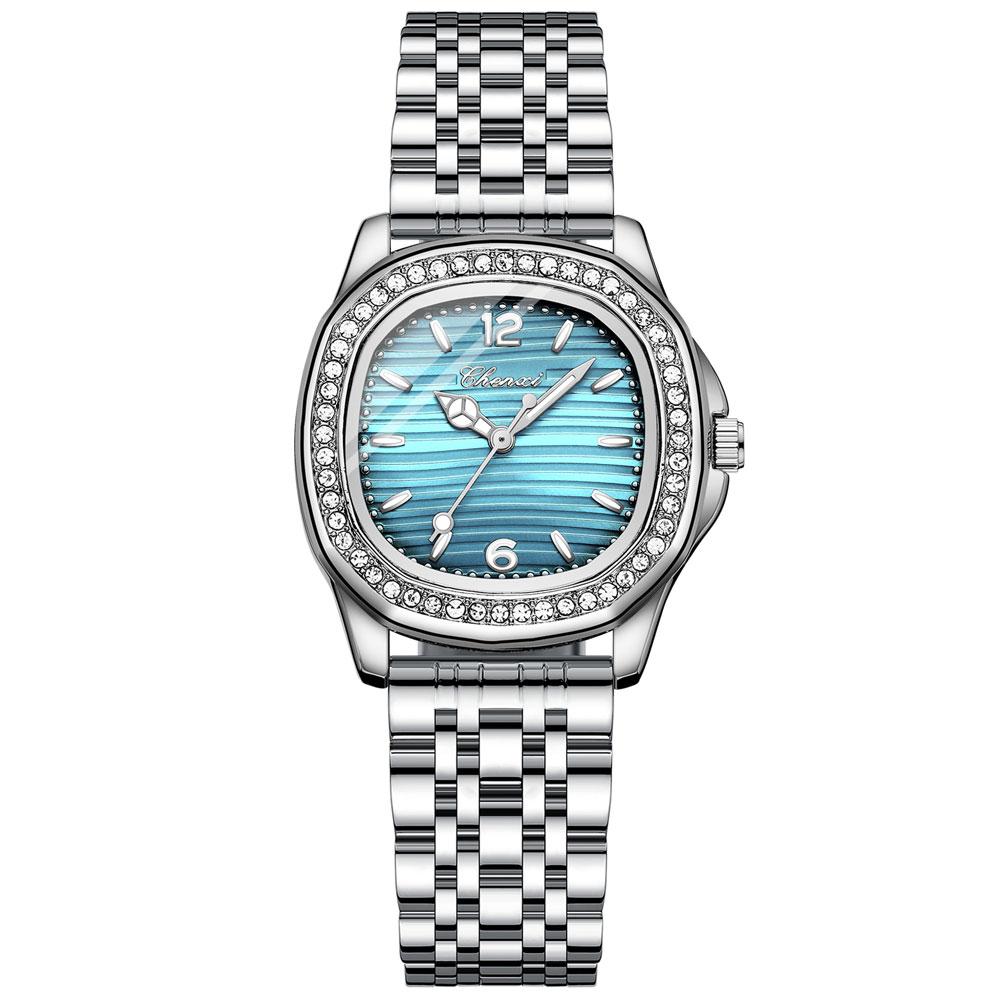CHENXI Women's Watch Luxury Diamond Quartz Watches Stainless Steel Fashion Dress Wristwatches Clock Gift for Ladies