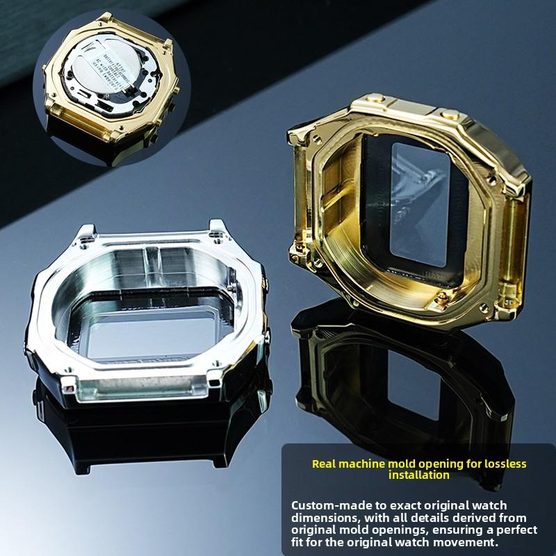 Мод-комплект A168 Стальной корпус Ремешок для часов Корпус Для G-SHOCK 3299 Casio A168WG Металлическая рамка Стекло Водонепроницаемое кольцо Аксессуары для ремешка