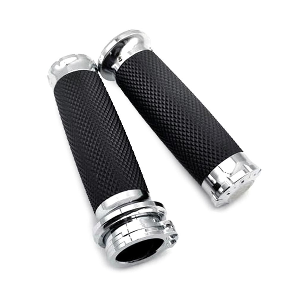 Retro Motorcycle Handlebar Grips Aluminum Alloy Hand Grips Lightweight for XL883 1200 Enhances Your Bike Vintage Charms