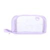 Pen Bag Large Capacity Students Handheld Portable 3 Compartments Travel Storage Organizer Purple