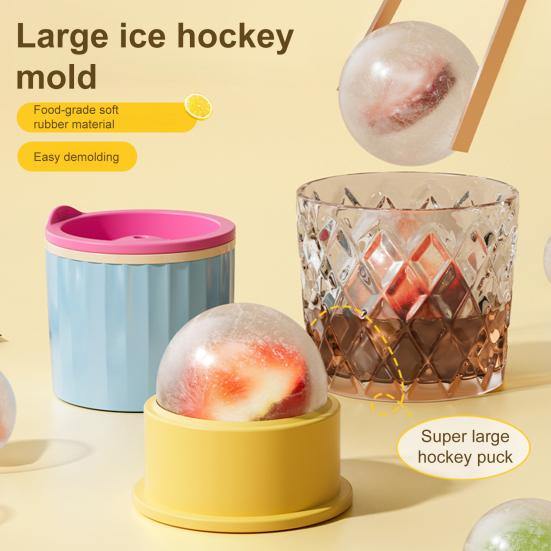 Ice Hockey Mold Reusable Spherical Ice Block Maker Easy Release Ice Tray