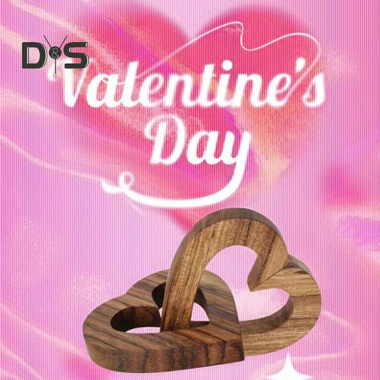 Деревянное украшение в виде сердца Переплетенные сердца Любовь Памятный подарок Переплетенные сердца Пары Памятный подарок на годовщину День святого Валентина