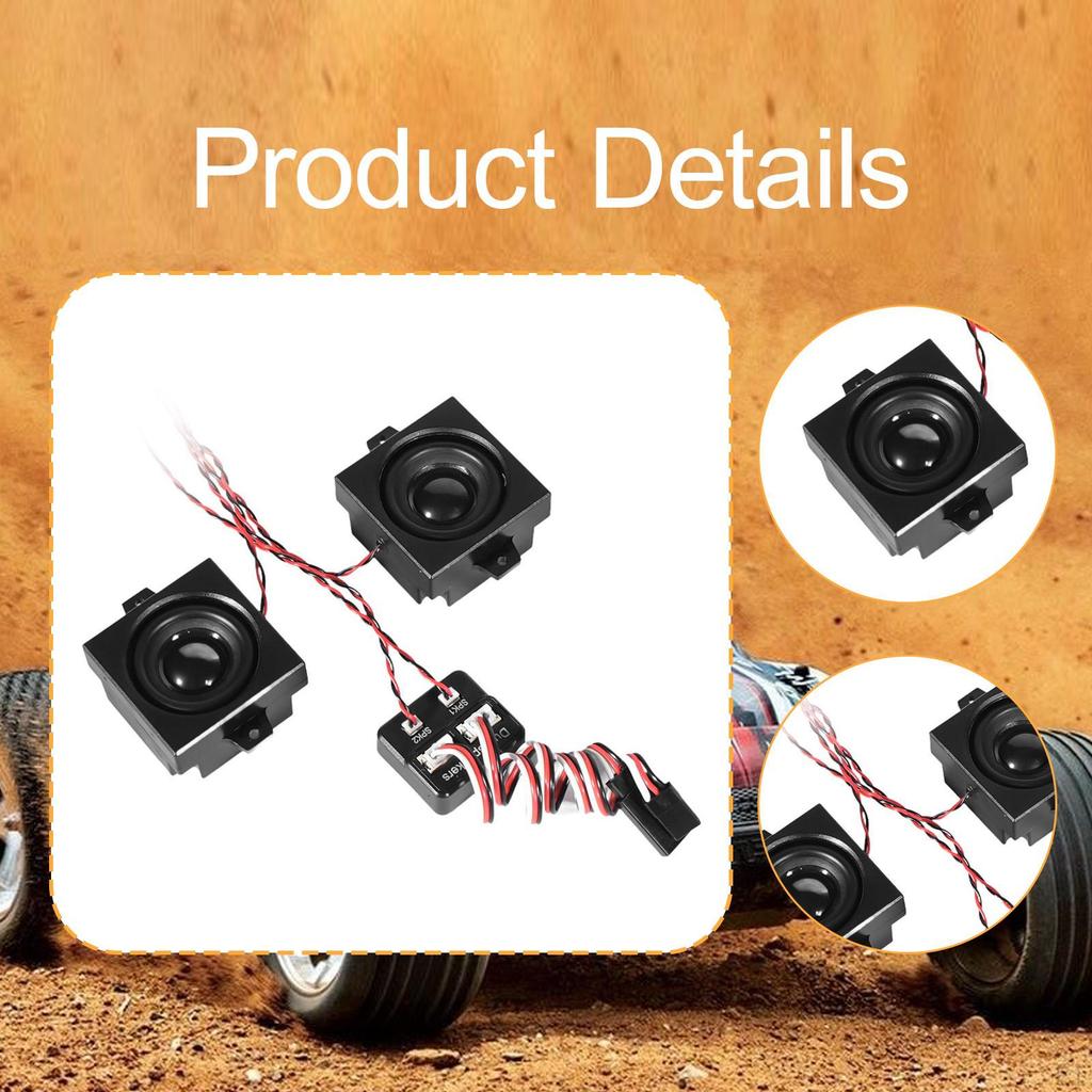 RC Engine Sound Simulator 5W Speaker Easy Installation Realistic Replace Simulated