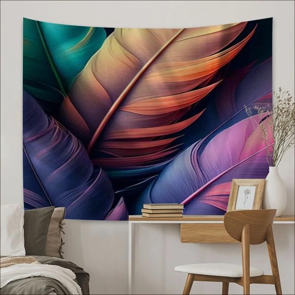 Colorful Feather Creative Background Cloth Home Wall Decoration Tapestry Office Living Room Tapestry