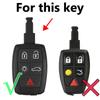 Силиконовый чехол для ключей с 5 кнопками, брелок для Volvo XC90 C70 S60 D5 V50 S40 C30, чехол для удаленного ключа без ключа, держатель для кожи