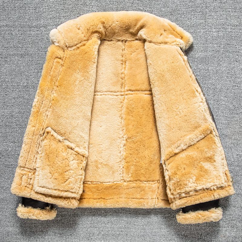 Зимняя теплая куртка из искусственной кожи с отложным воротником и утолщенным мехом, мужская, ретро-кожаная куртка