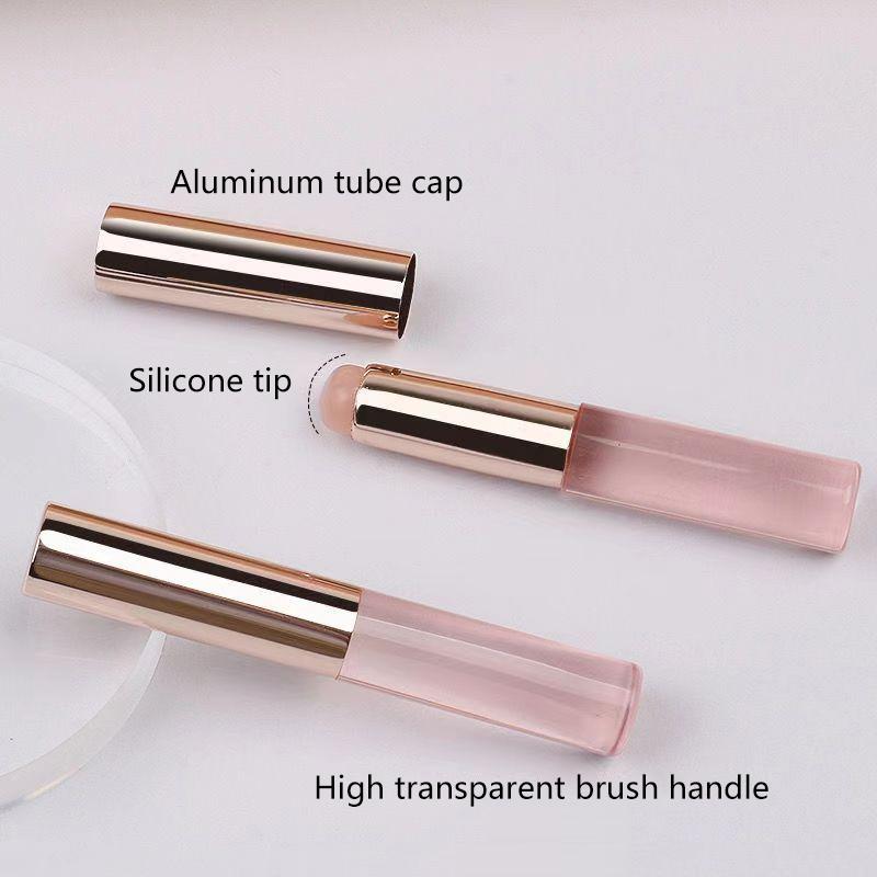 Маленькая силиконовая круглая мягкая кисточка для губ с чехлом Pro Lipstick Application Smudge Brush Girls Women Cosmetic Tools Brushs