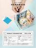 Moin Moin Dollhouse Miniature Handmade Kit Set Modern Modern Stylish Model Room Chic Living Room Small For Beginners LED Light Acrylic Case Set +