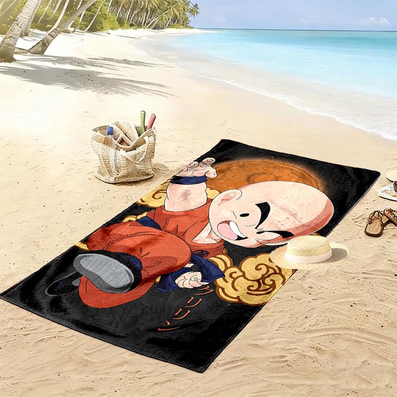 Dragon Ball Print Beach Towel, Large Soft Quick Dry Towel for Beach Camping Swimming