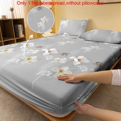 1 простая современная матовая простыня с принтом в виде цветка, покрывало для кровати с принтом в спальню, постельное белье (Исключая наволочки)