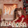 12 Штук Мешковины Мешки Маленькие Многоразовые Мешки на Шнурке Рождественские Мешки для Закусок Экологически Чистые Подарки для Вечеринки на Свадьбу Новый Год