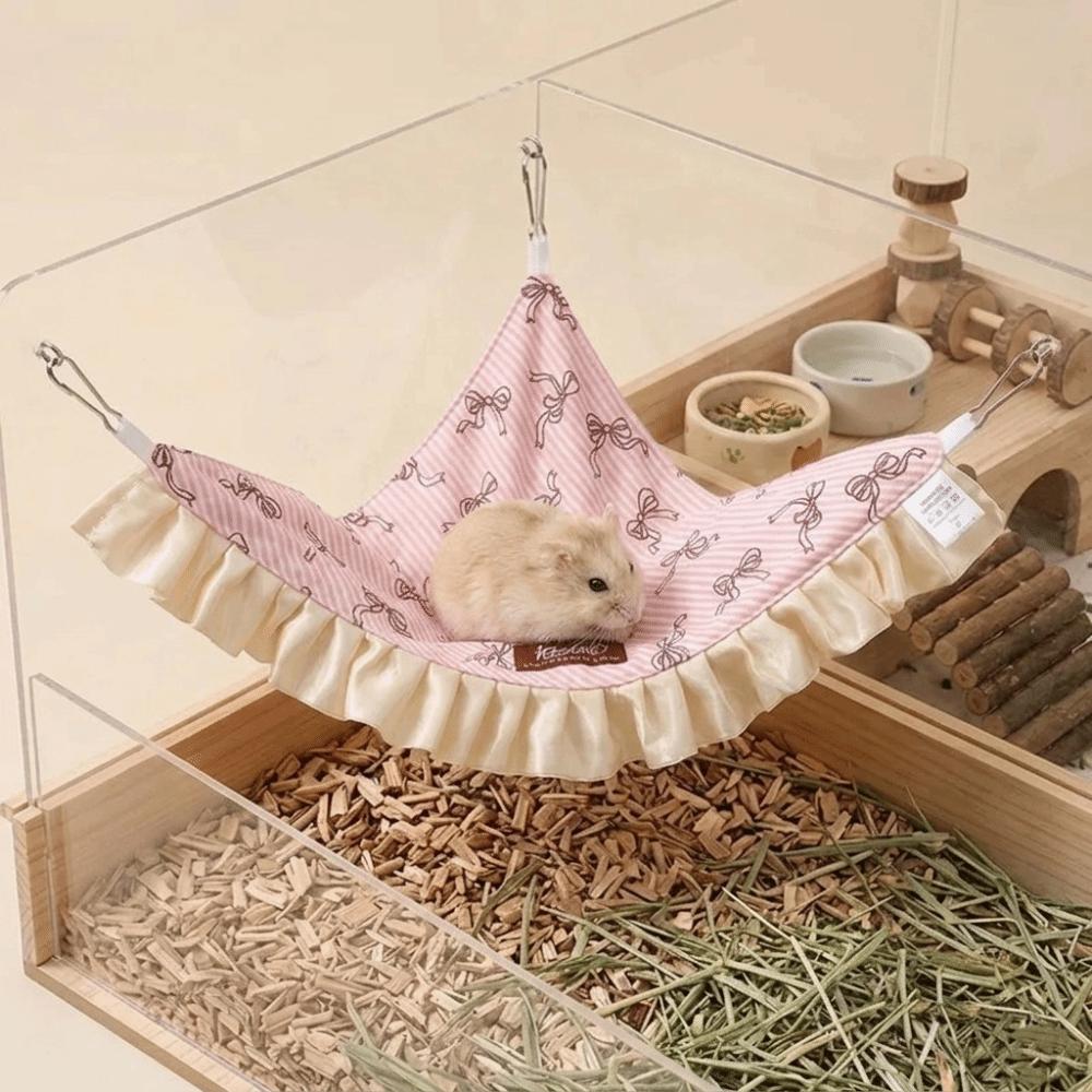 Metal PET Hammock Breathable Corner Bed Hanging Guinea Pig For Squirrel