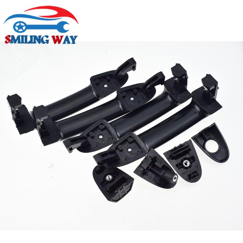 1/2/4 шт. Для Hyundai Santa Fe 2.4L 3.5L 2007-2012 Внешняя ручка двери автомобиля Хромированная Передняя или задняя Левая водительская или правая пассажирская