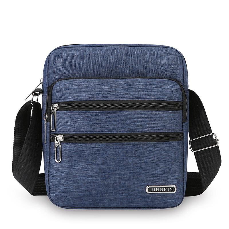 Мужская сумка через плечо из нейлона, городская, минималистичная, с множеством карманов, для повседневного использования