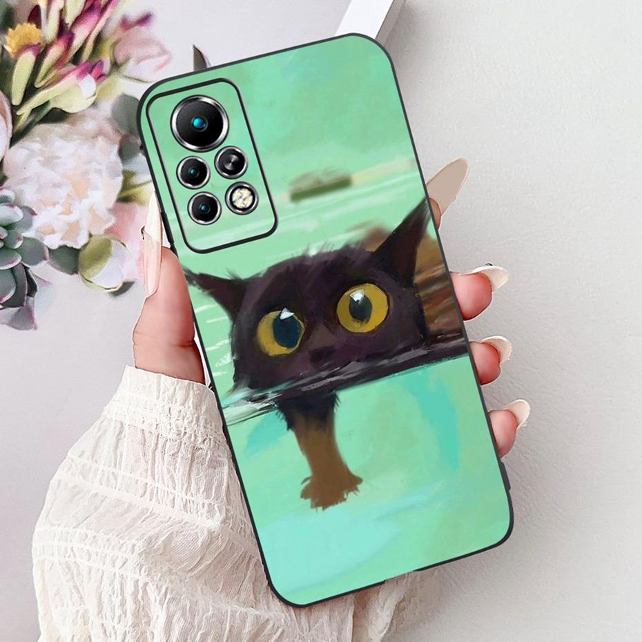 Новый дизайн чехла для телефона для Infinix Note 11 Pro 11S X697 X698 X663 Черный силиконовый мягкий задний чехол для Infinix Note11 11S 11Pro