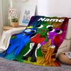 Customiz Name Personality Rainbow Friends Blanket Soft &Warm Sofa Office Bed Travel Lunch Break Blanket, Gift Suitable All Seasons