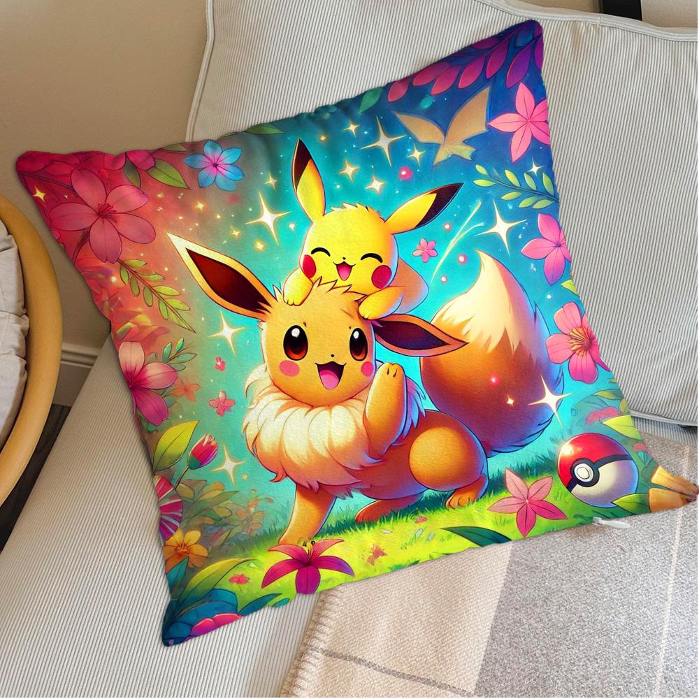 Kawaii PPilkachuus Sleeping Pillows Decorative Cushions Cover for Sofa Ornamental Pillow Cases Room Decorating Items Nordic