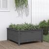 VidaXL Planter Grey 82.5x82.5x39 Cm Solid Pine Wood 825298