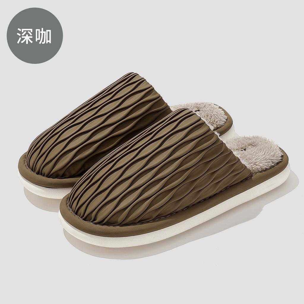 Cotton Slippers Spring and Autumn Winter Home Use Indoor Non-slip Home Warmth Couple Winter Plush