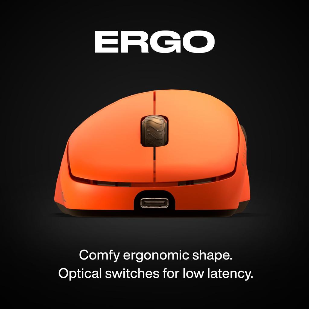 Fnatic Gear Fnatic X LAMZU THORN 4K Special Edition Gaming Mouse MS692 Orange X Black with 4000Hz Polling Rate and Sensor Professional-Grade