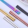 1Pair Tableware Stainless Steel Tableware Colorful Length 23cm Chopsticks
