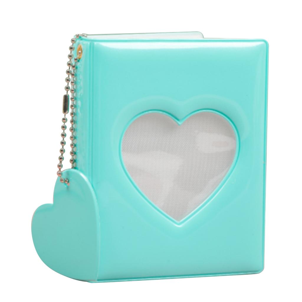 Pockets Photo Album Hollow Heart Cover DIY Making 3in Single Compartment PVC Pure Color Simple