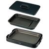 ZOJIRUSHI Hot Plate 2-Piece Type Yakiniku + Deep Flat Black EA-KF20-BA