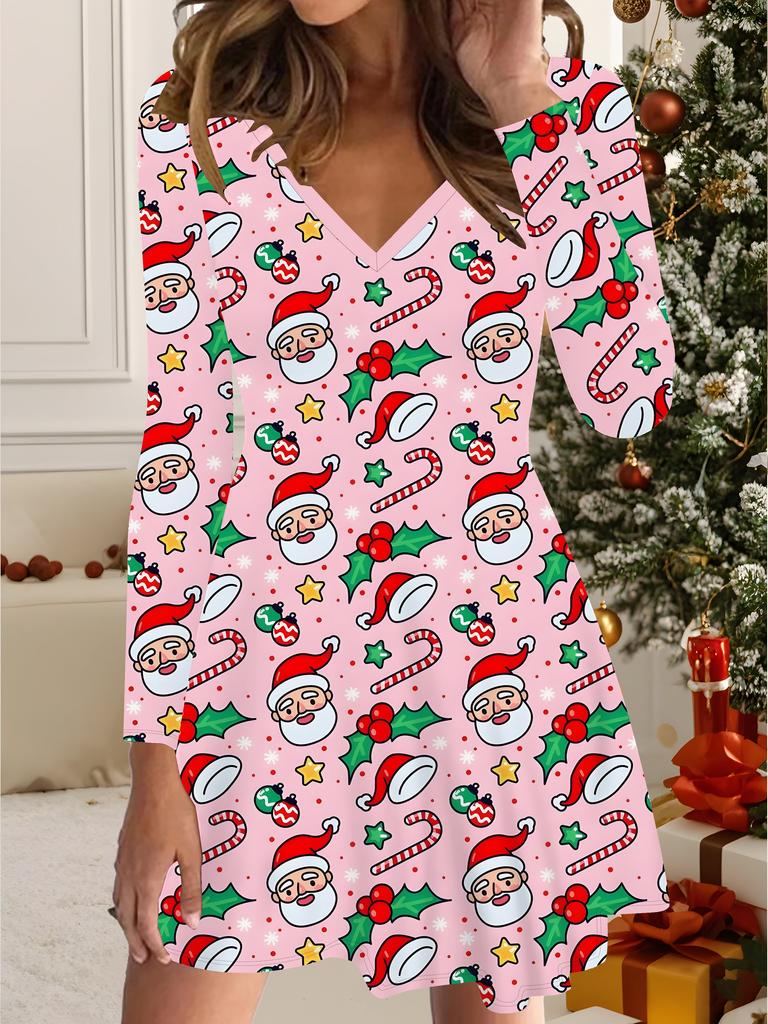 3D Printed Dress Exclusive Trendy Item for Women In Autumn & Winter Christmas Edition