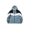 Li Ning Color Block Hooded Drawstring Loose Jacket Men Jacket Fire Gray Blue AFDQ045-4