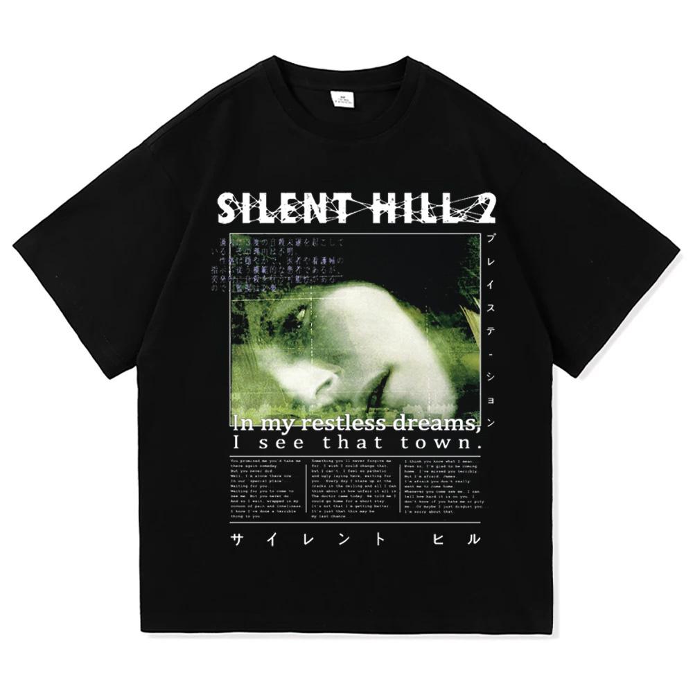 Men Women Silent Hill Round Neck Tees New Arrival TShirt Cotton Tops Funny Short Sleeve Fashionable Streetwear Hotselling