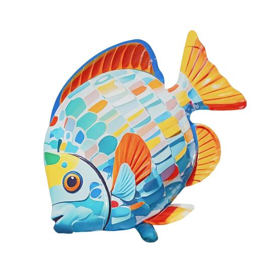 Metal Sea Animal Wall Decoration Colorful Turtle Fish Seahorse Crab