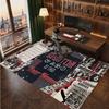 Led Zeppelin Personalized Crystal Velvet Carpet, Customized Name Text Soft Anti‑Slip Rug for Living Room Bedroom
