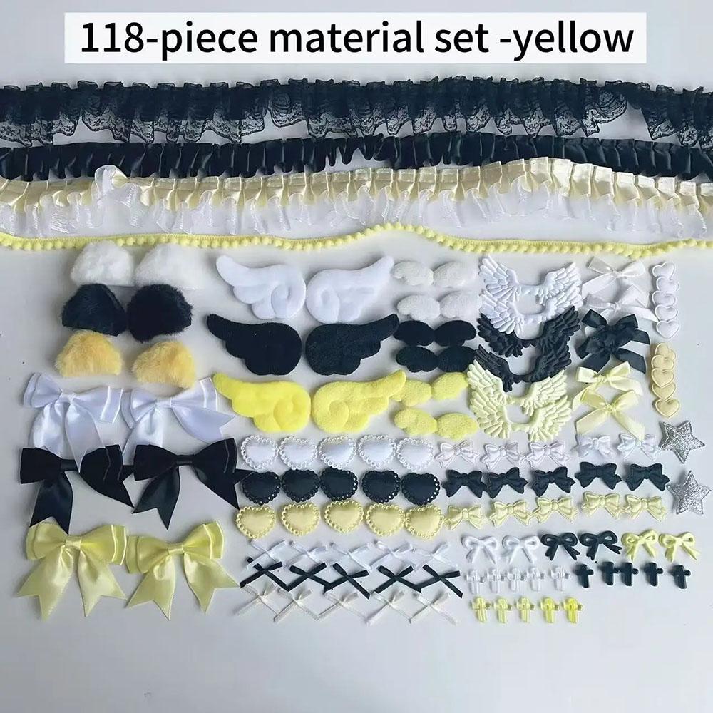 Мультяшное Крыло Бант Звезда Чехол для Карты Украшение Сладкие DIY Ручная Работа Заколки Аксессуары Подарок Плюшевый DIY Набор Вспомогательных Материалов