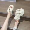 Cool Slippers Women's Summer Wear 2025 New Bow Rhinestone Thick-soled French Muffin Thick-soled Versatile Women's Sandals