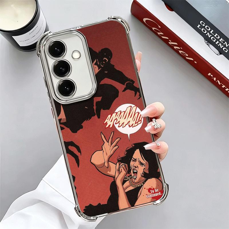 Gothic Vampire Scarlet Art Plating Phone Case For Samsung A17 A07 A37 A57 A16 A56 A15 A55 A14 A54 A13 A53 A26 A36 A25 A35 A24 A3