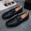 Горячая Распродажа Черные Кожаные Лоферы Мужские Слипоны Повседневная Обувь Дышащие Мягкие Мокасины Мужские Удобная Социальная Обувь Мужская Обувь для Вождения