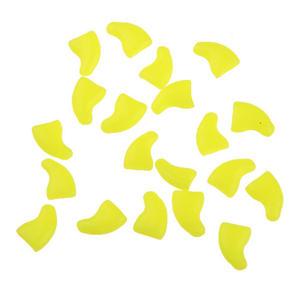 Силиконовые мягкие колпачки для когтей кошек, защита для когтей питомца, с бесплатным клеем и аппликатором для котят, 20 шт./лот