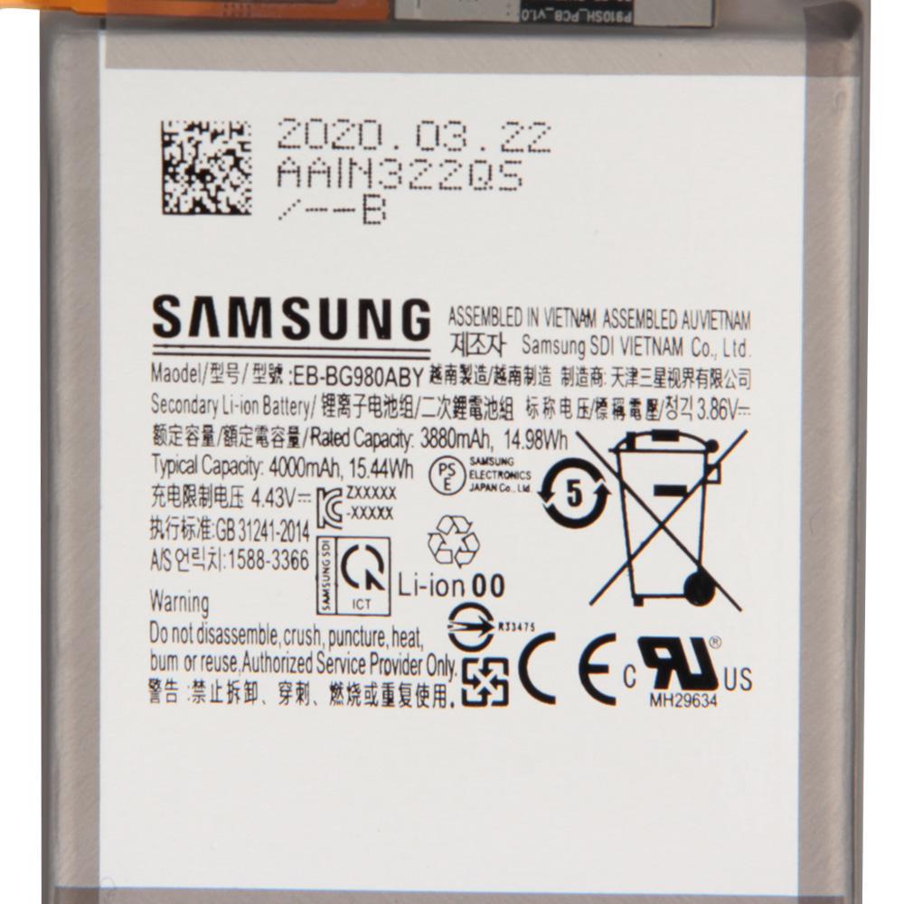 Оригинальный перезаряжаемый литий-ионный аккумулятор для Samsung Galaxy S20 SM-G980 SM-G980F SM-G980F/DS EB-BG980ABY Аккумулятор для телефона 4000 мАч