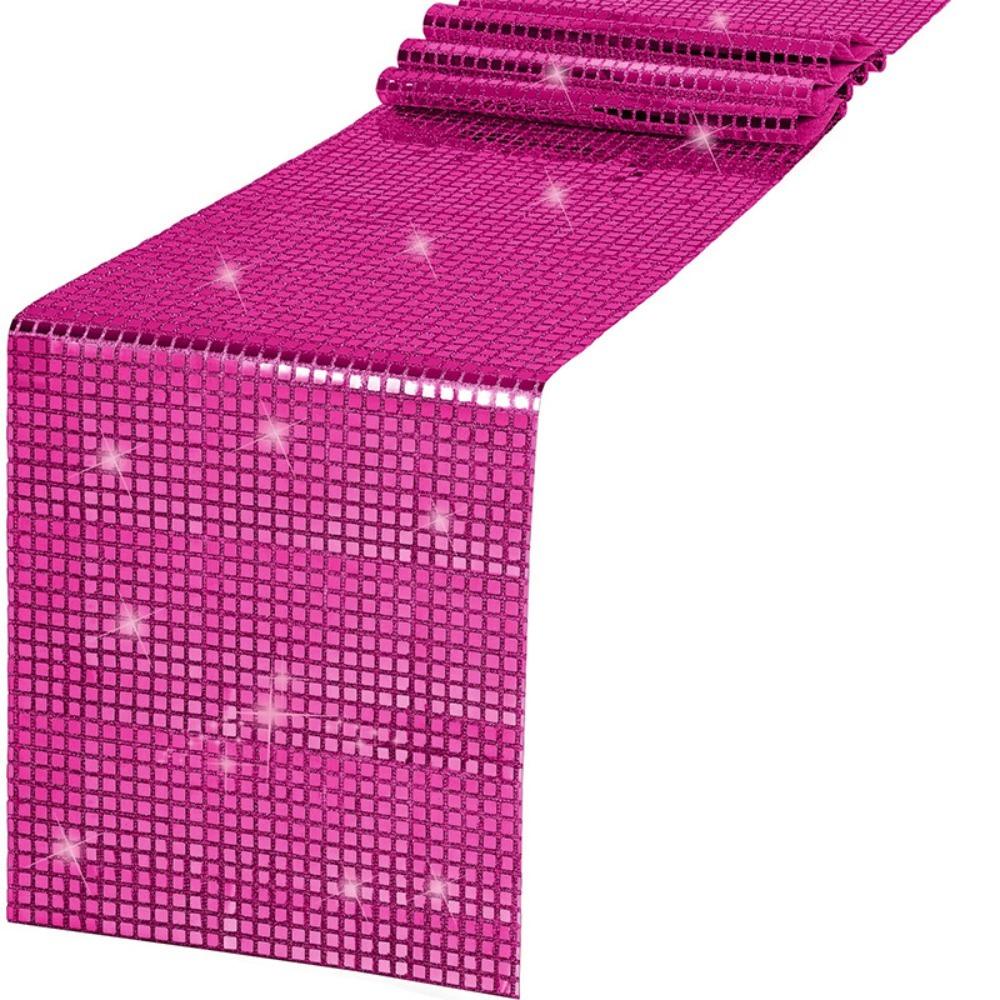 Sequin Table Cover Mirror Design Tablecloth Party Supplies Disco Table Runner Wedding