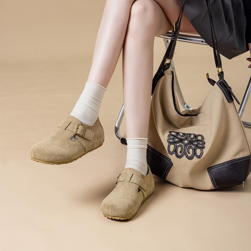 2025 новые матовые кожаные туфли на мягкой подошве, закрывающие всю стопу, корейская версия, универсальные туфли-лодочки, увеличение внутренней высоты, женские туфли-лодочки