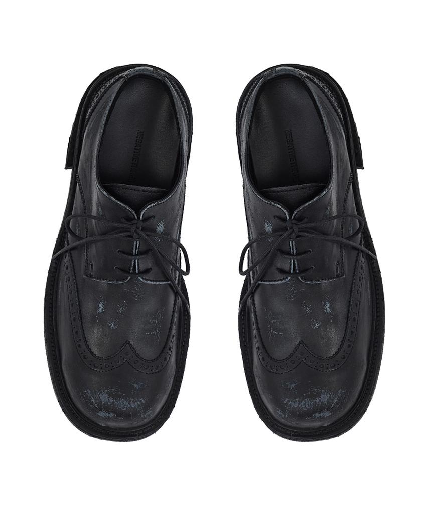 Negative Three Wingtip Derby_Rub-Off Black
