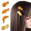 Каваи Жареная Курица Имитация Еды Заколка для Волос Картофель Фри Зажим-Уточка Заколка для Волос с Имитацией Еды Геометрия Зажим для Челки Девочки