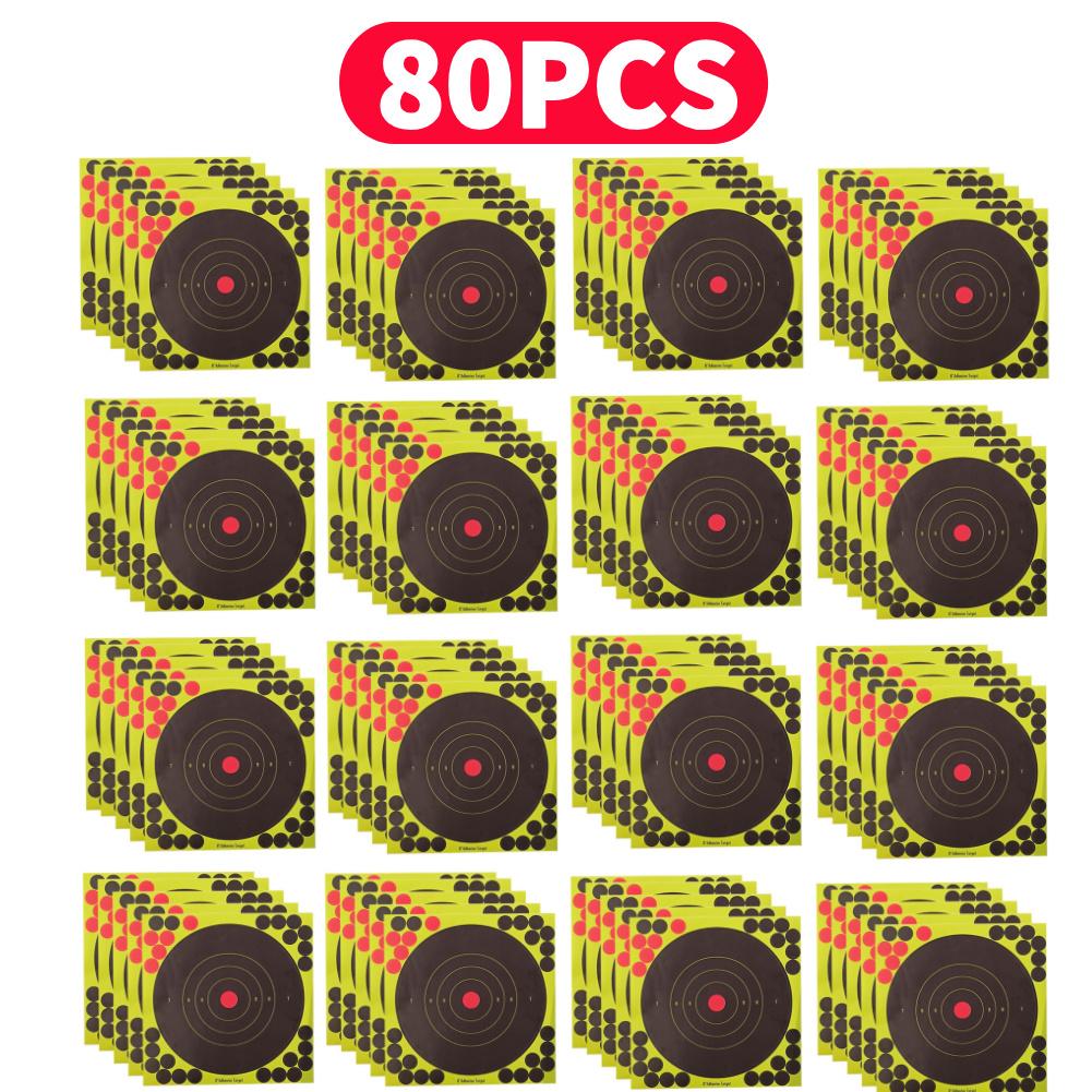 10-100 Pcs 8-inch Splatter Target Reactive Shooting Target Shoot Train Target Paper Stickers Hunting Shooting Training Papers