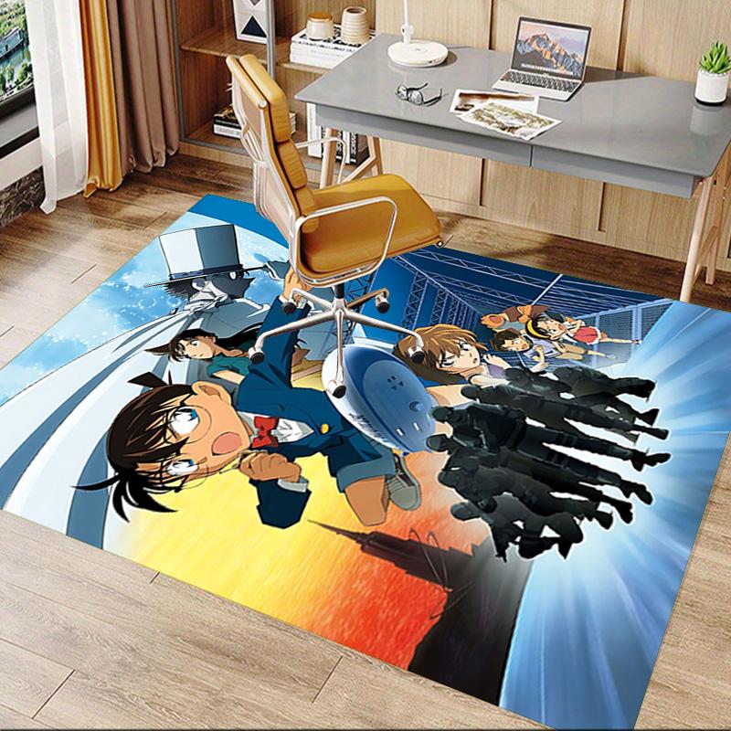 1pc Detective Conan Mystery Carpet for Playroom Bedroom Living Room Sofa Home Decor,kids Game Area Rug Non-slip Floor Mat Y72314