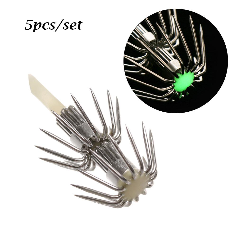 Lures Double layer Fishing Tackle Plastic Baits Octopus Squid Lure Hooks Umbrella hook Glow in Dark