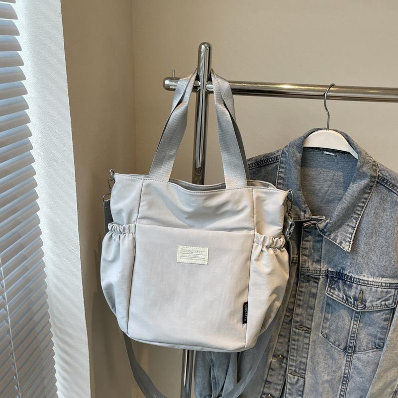 Вместительная сумка-тоут для поездок на работу из ткани Оксфорд, простая модная сумка через плечо, повседневная модная сумка для маленьких свежих девушек