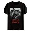 Мужская футболка с рисунком в стиле ретро-рок, черная, Pantera Vulgar Display of Power Design, летняя, с коротким рукавом и круглым вырезом, из полиэстера