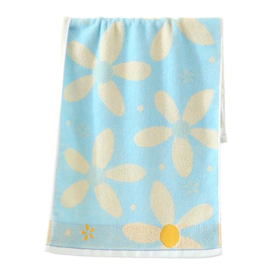 Floral Bath Towel Cotton Soft Absorbent Hand Towel Fast Drying Washcloth Bathroom Towel for Face Spa Kitchen Gym Hotel