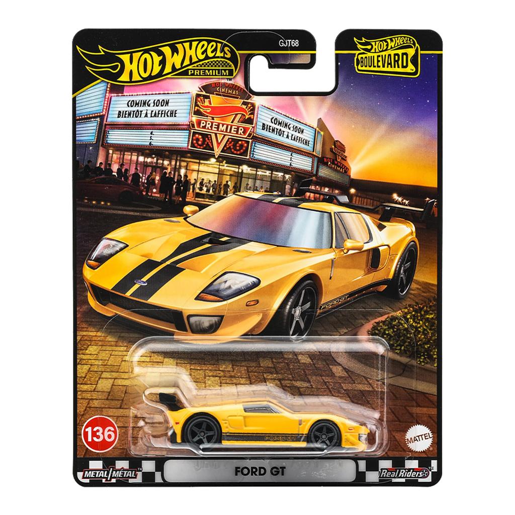 Hot Wheels Игрушечный автомобиль Boulevard Ford GT Мини-машина для детей от 3 лет Оранжевый JHW26